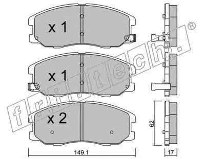 Комплект тормозных колодок, дисковый тормоз fri.tech. купить