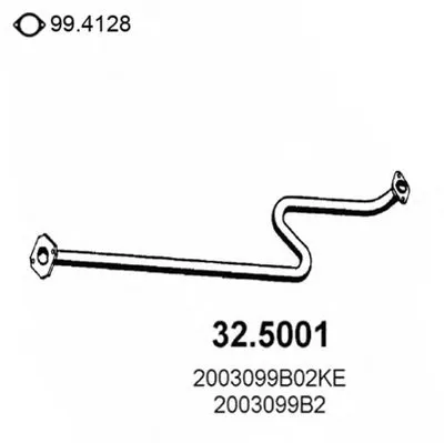 Труба выхлопного газа ASSO купить
