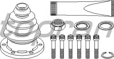 Комплект пылника, приводной вал TOPRAN купить
