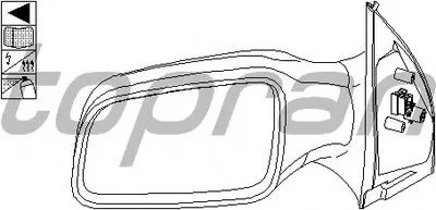 Наружное зеркало TOPRAN купить