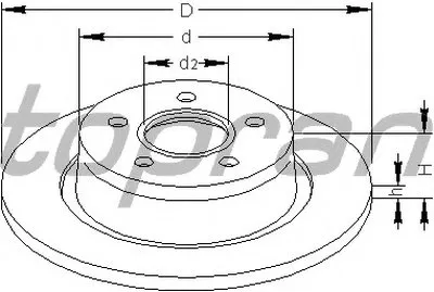 Тормозной диск TOPRAN купить