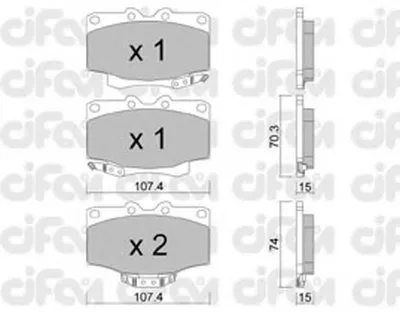 Комплект тормозных колодок, дисковый тормоз CIFAM купить