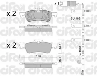 Комплект тормозных колодок, дисковый тормоз CIFAM купить