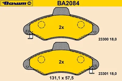 Комплект тормозных колодок, дисковый тормоз BARUM купить