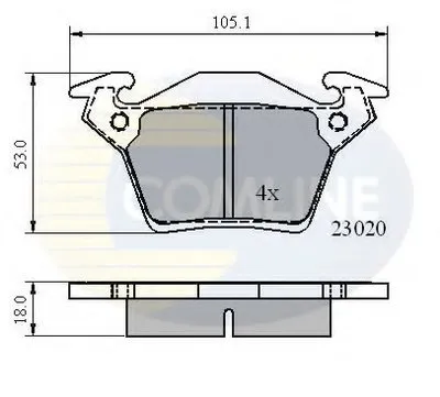 Комплект тормозных колодок, дисковый тормоз Comline COMLINE купить