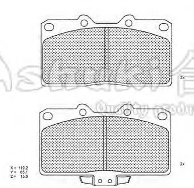 Комплект тормозных колодок, дисковый тормоз ASHUKI купить