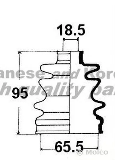 Комплект пылника, приводной вал ASHUKI купить