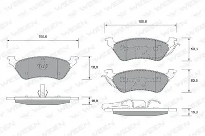 Комплект тормозных колодок, дисковый тормоз WEEN купить