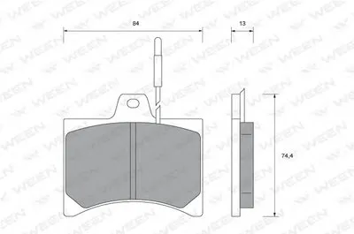 Комплект тормозных колодок, дисковый тормоз WEEN купить