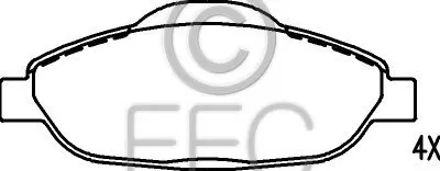Комплект тормозных колодок, дисковый тормоз EEC купить