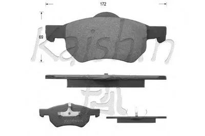 Комплект тормозных колодок, дисковый тормоз KAISHIN купить