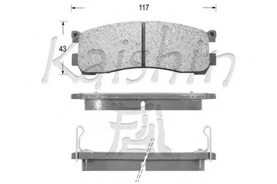 Комплект тормозных колодок, дисковый тормоз KAISHIN купить