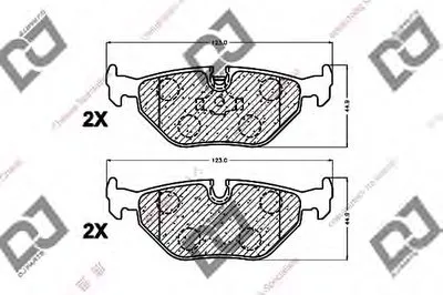 Комплект тормозных колодок, дисковый тормоз DJ PARTS купить