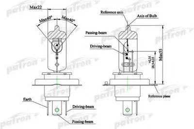 Лампа накаливания, фара дальнего света; Лампа накаливания, основная фара; Лампа накаливания, противотуманная фара; Лампа накаливания, основная фара; Лампа накаливания, фара дальнего света; Лампа накаливания, противотуманная фара PATRON купить