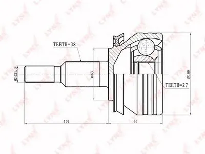 Шарнирный комплект, приводной вал LYNXauto купить
