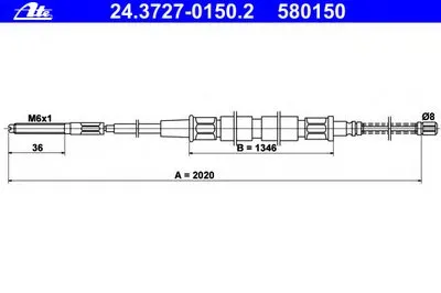 Трос, стояночная тормозная система ATE купить