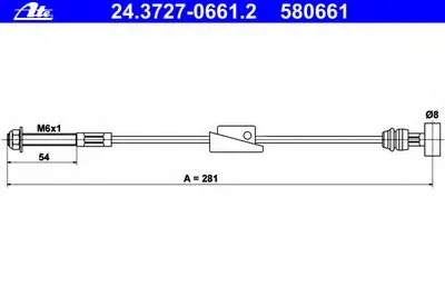 Трос, стояночная тормозная система ATE купить