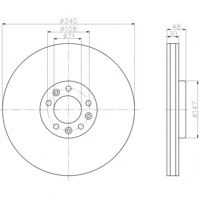 Тормозной диск PRO HELLA PAGID купить