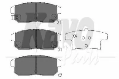 Комплект тормозных колодок, дисковый тормоз KAVO PARTS купить