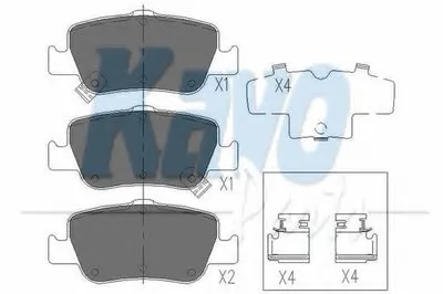 Комплект тормозных колодок, дисковый тормоз KAVO PARTS купить