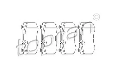 Комплект тормозных колодок, дисковый тормоз TOPRAN купить