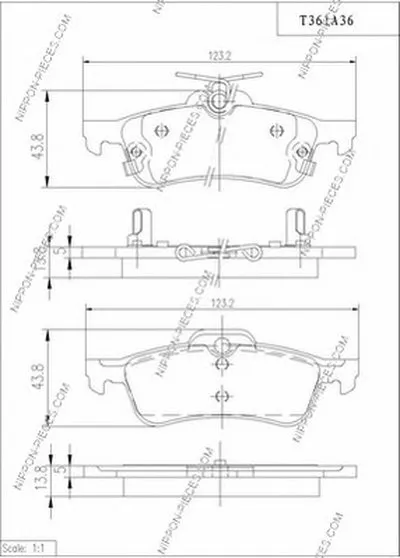 Комплект тормозных колодок, дисковый тормоз NPS купить