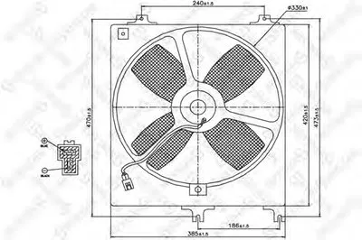 Вентилятор, охлаждение двигателя STELLOX купить