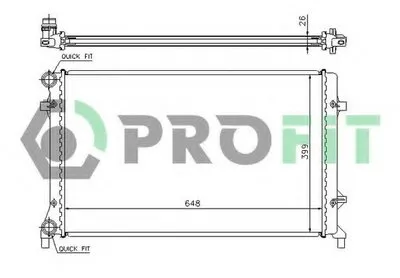 Радиатор, охлаждение двигателя PROFIT купить