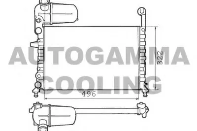 Радиатор, охлаждение двигателя AUTOGAMMA купить