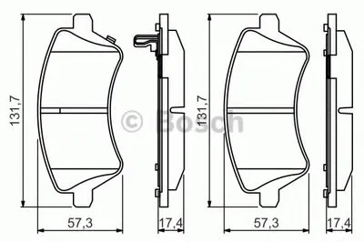 Комплект тормозных колодок, дисковый тормоз BOSCH купить
