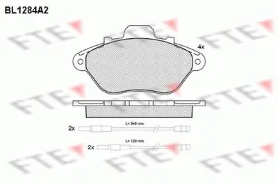 Комплект тормозных колодок, дисковый тормоз FTE купить