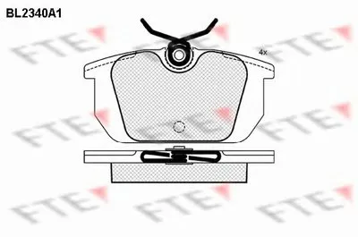 Комплект тормозных колодок, дисковый тормоз FTE купить