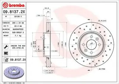 Тормозной диск BREMBO XTRA LINE BREMBO купить