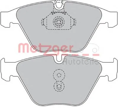 Комплект тормозных колодок, дисковый тормоз METZGER купить