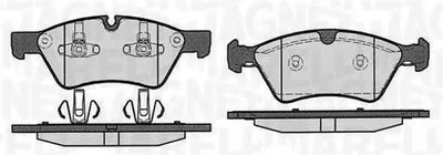 Комплект тормозных колодок, дисковый тормоз MAGNETI MARELLI купить