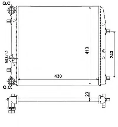 Радиатор, охлаждение двигателя Economy Class NRF купить