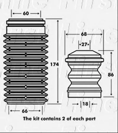 Пылезащитный комплект, амортизатор FIRST LINE купить