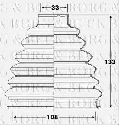 Пыльник, приводной вал BORG & BECK купить