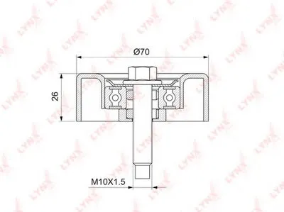 Паразитный / ведущий ролик, поликлиновой ремень LYNXauto купить
