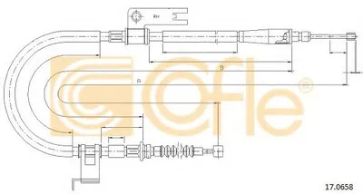 Трос, стояночная тормозная система COFLE купить