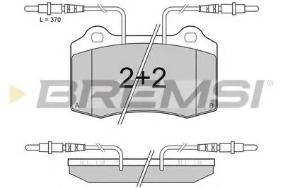 Комплект тормозных колодок, дисковый тормоз BREMSI купить