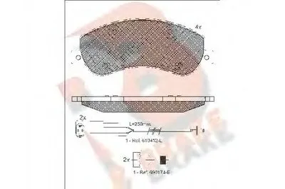 Комплект тормозных колодок, дисковый тормоз R BRAKE купить