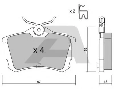 Комплект тормозных колодок, дисковый тормоз AISIN купить