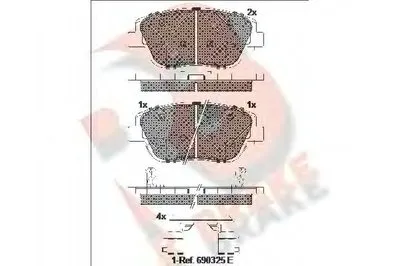Комплект тормозных колодок, дисковый тормоз R BRAKE купить