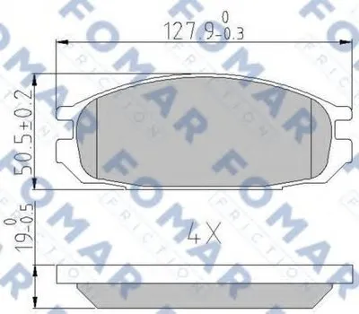 Комплект тормозных колодок, дисковый тормоз FOMAR Friction купить