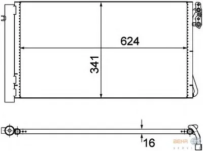 Конденсатор, кондиционер BEHR HELLA SERVICE HELLA купить