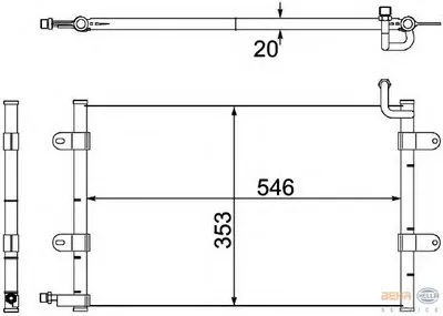 Конденсатор, кондиционер BEHR HELLA SERVICE HELLA купить