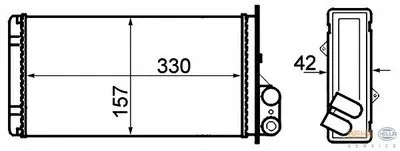 Теплообменник, отопление салона BEHR HELLA SERVICE HELLA купить