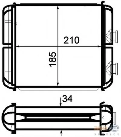 Теплообменник, отопление салона BEHR HELLA SERVICE HELLA купить