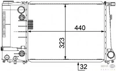Радиатор, охлаждение двигателя BEHR HELLA SERVICE HELLA купить